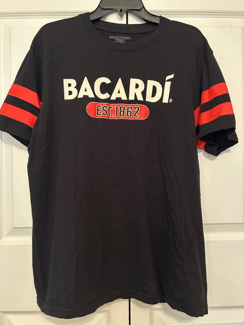Bacardi EST. 1862 Black & Red Logo Graphic Tee